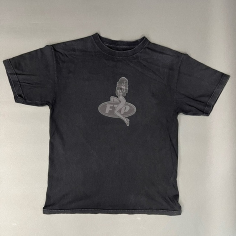 FTP Naked Pin Up Girl Spell Out Graphic Tee